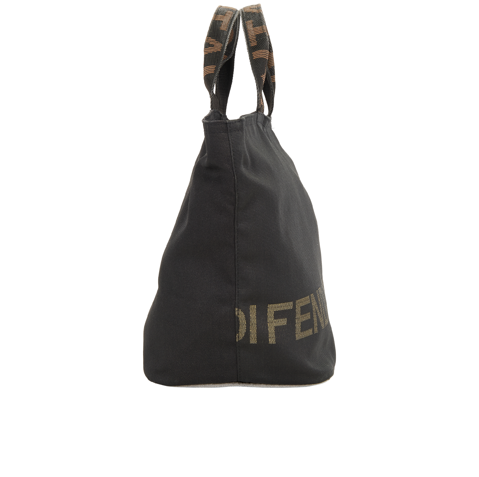 Small Shopping Bag, &pound;295, Handbags, Black, Canvas, Side view